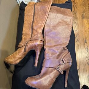 Jessica Simpson Leather Boots Heels